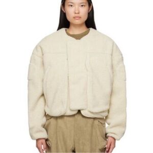 Entire Studios Cream Fleece Jacket Small